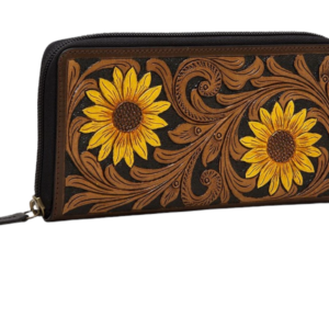 A wallet with sunflower