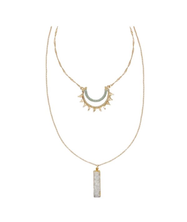 A two-layer necklace